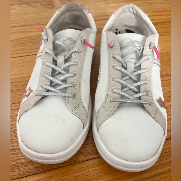 Hey Dude Karina Metallic Star White Shoes Size 8 - Picture 3 of 9